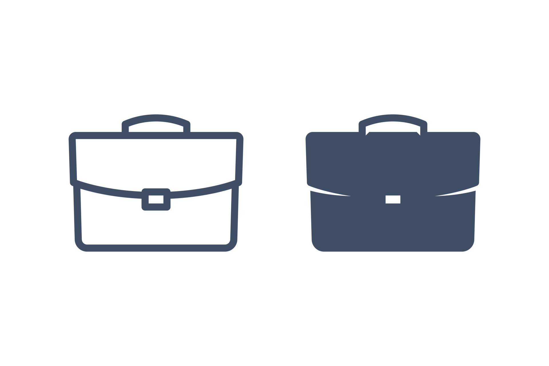 Premium of briefcase icon. Linear icon and glyphicon. Office equipment