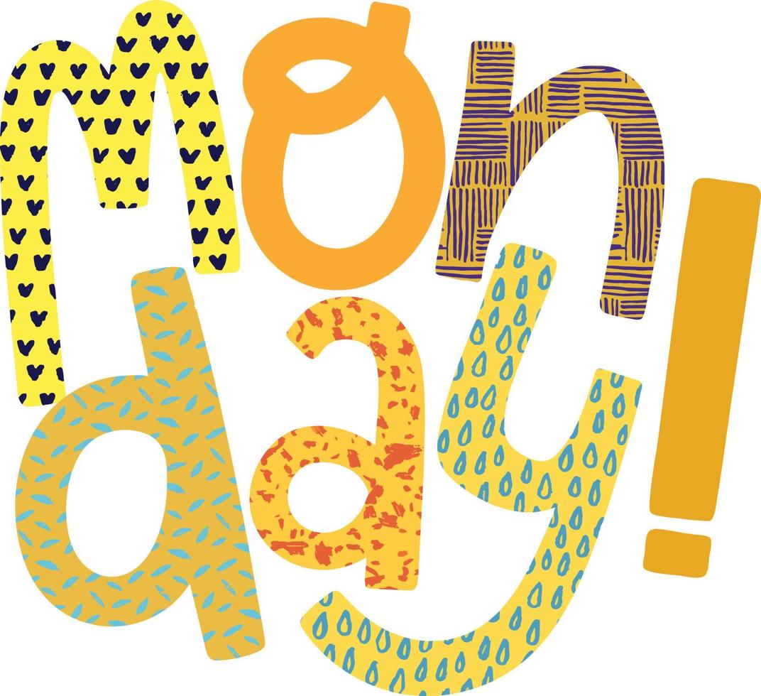 D.O.W Yellow Monday vector