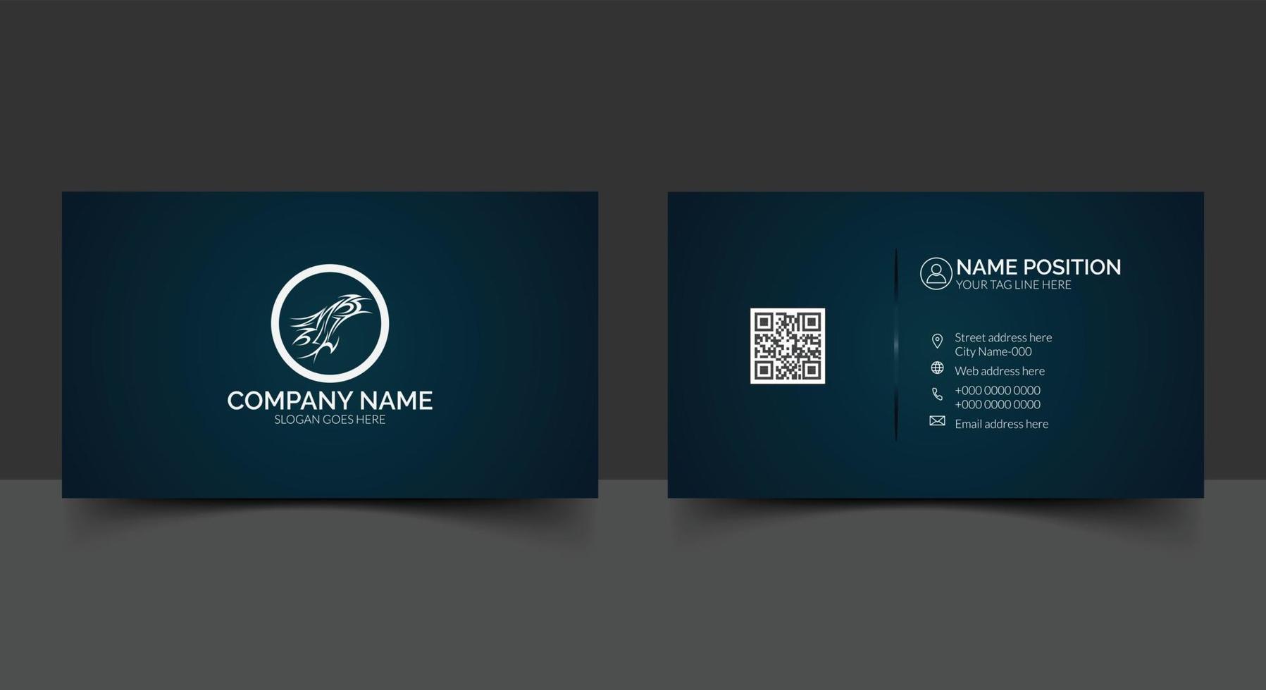 Modern business card template design vector