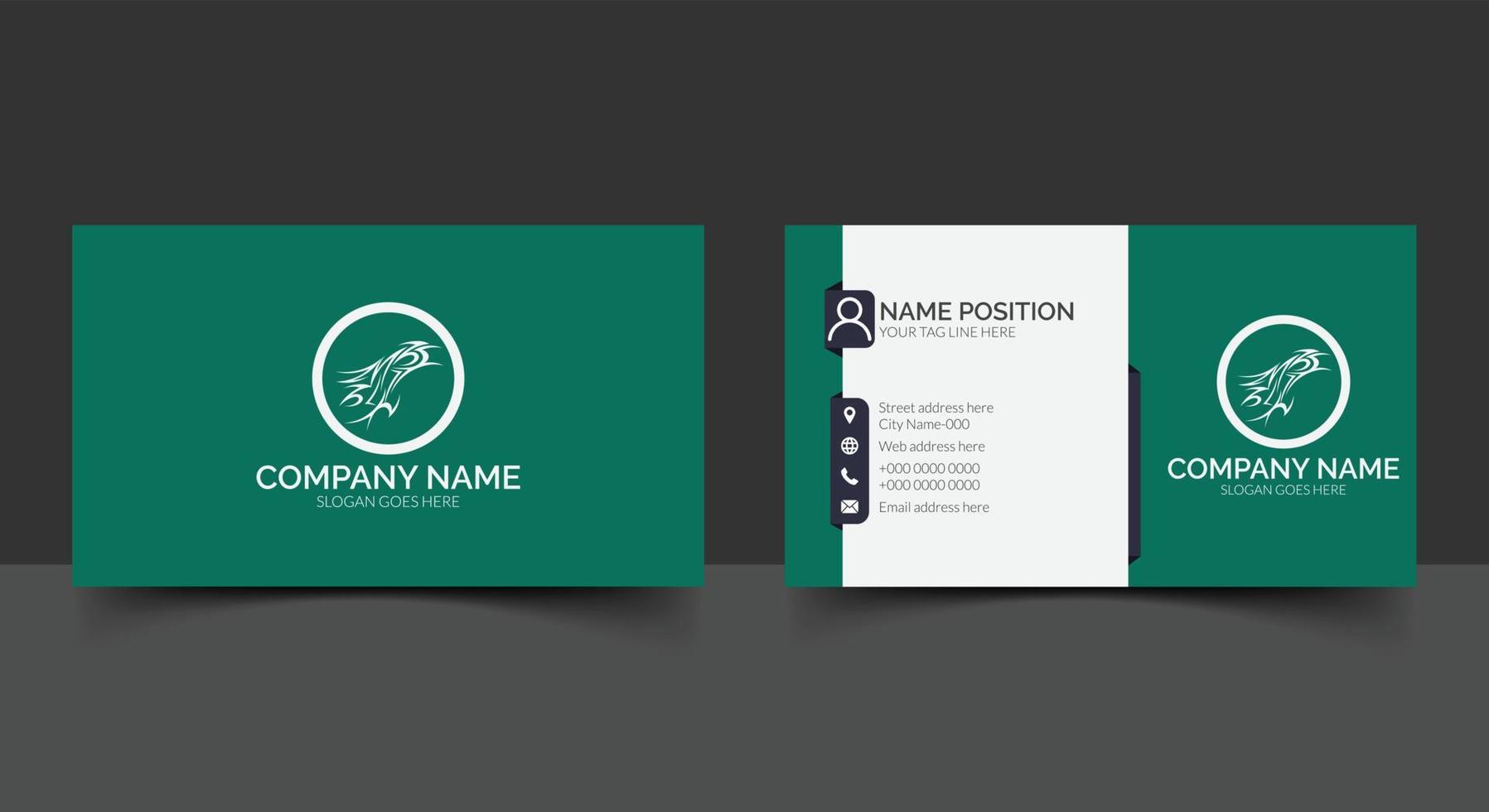 Stylish business card template design vector