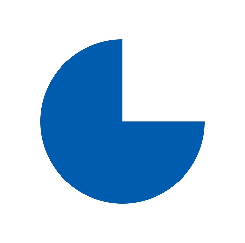 A Blue Three fourth Circle Vector Icon Blue Circle s 3 Ports 21637634 a-blue-three-fourth-circle-vector-icon-blue-circle-s-3-ports-21637634