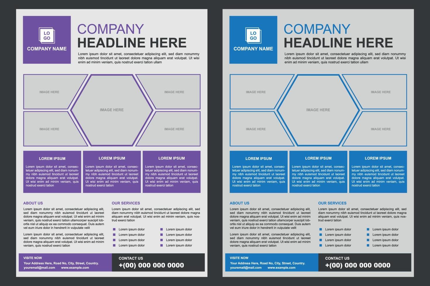 Modern Flyer Design Template vector