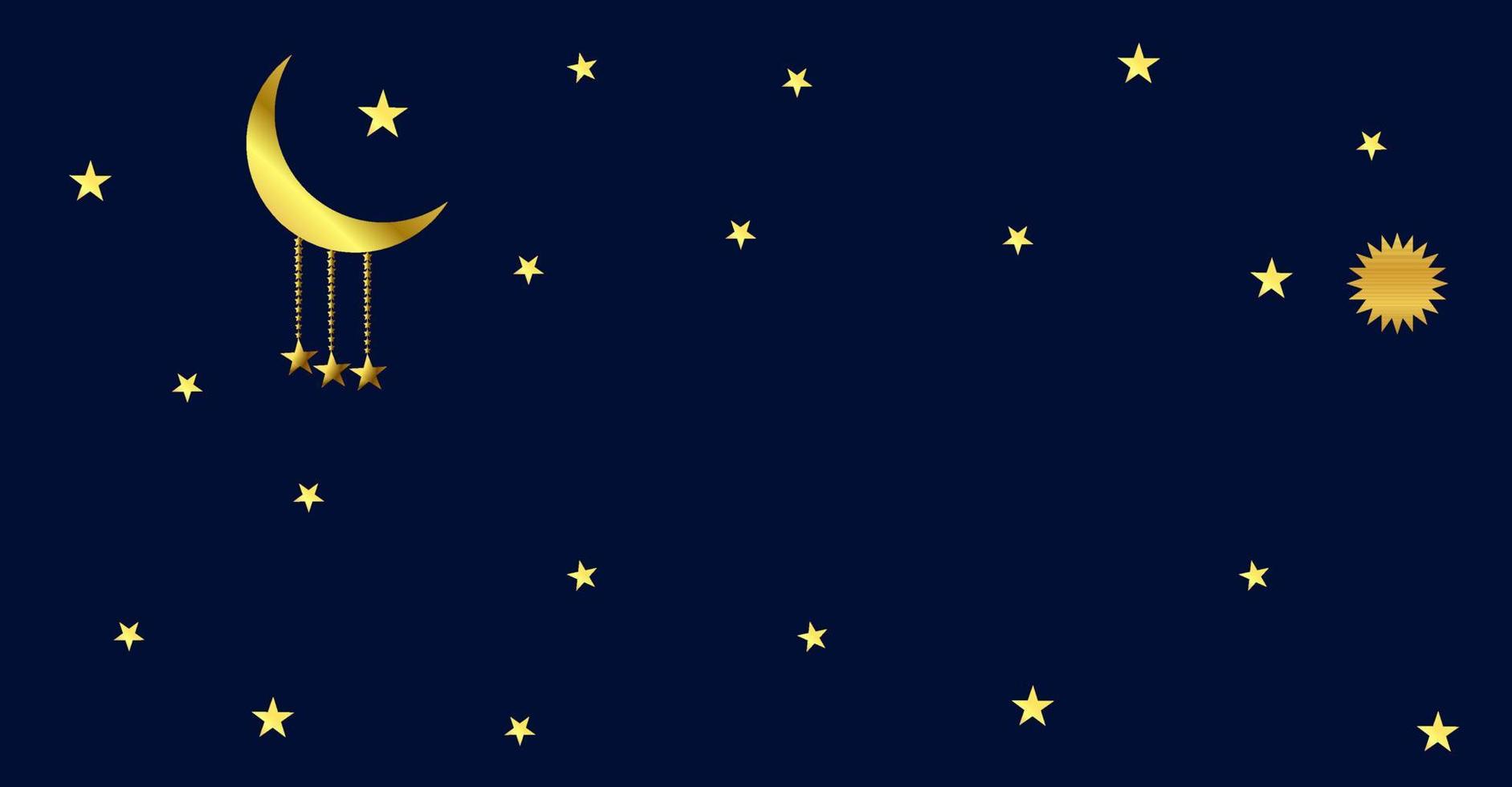Islamic background with Mosque Crescent Moon and Lantern. Ramadan kareem festival celebration islamic banner. Ramadan Mubarak Religious Islamic Greetings. lamps decoration,Ornamental Lantern Burning. vector