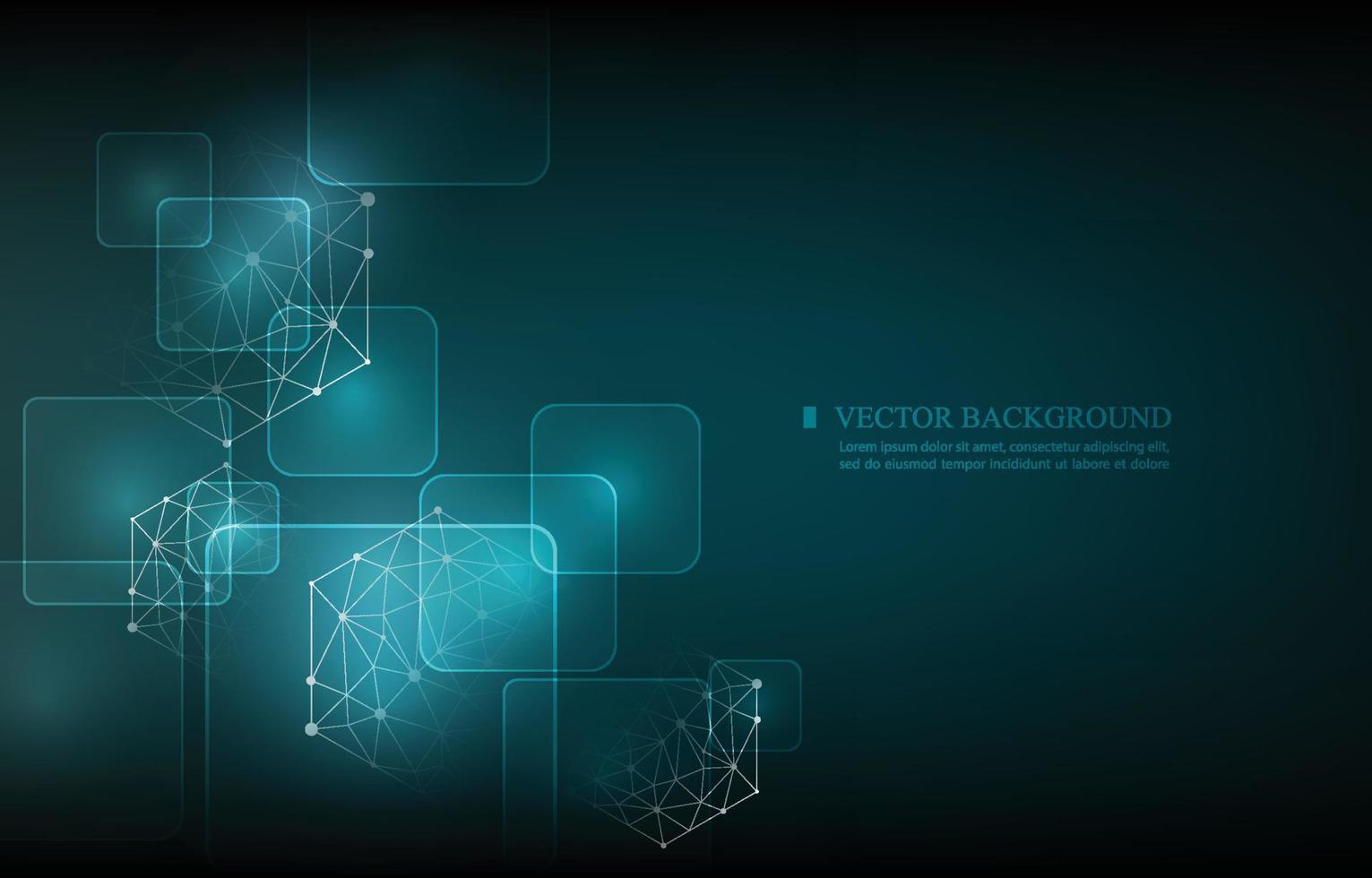 Technology vector background.geometric square shape.computer network.futuristic concept