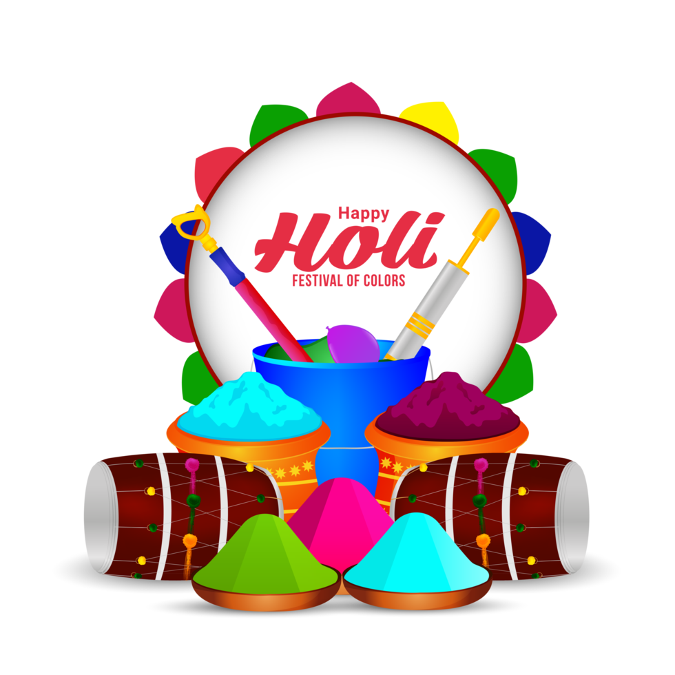 hindu festival Holika dehan indiano festival cartão png