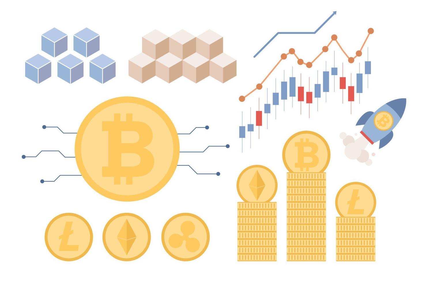 Investors icon. ICO, blockchain, safe bitcoin, cryptocurrency mining, startup project concept. Vector flat illustration