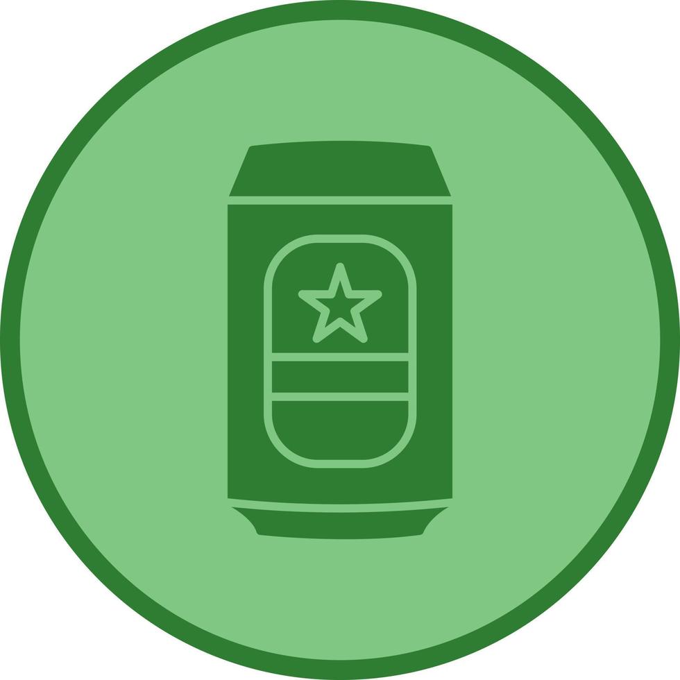 icono de vector de lata de cerveza