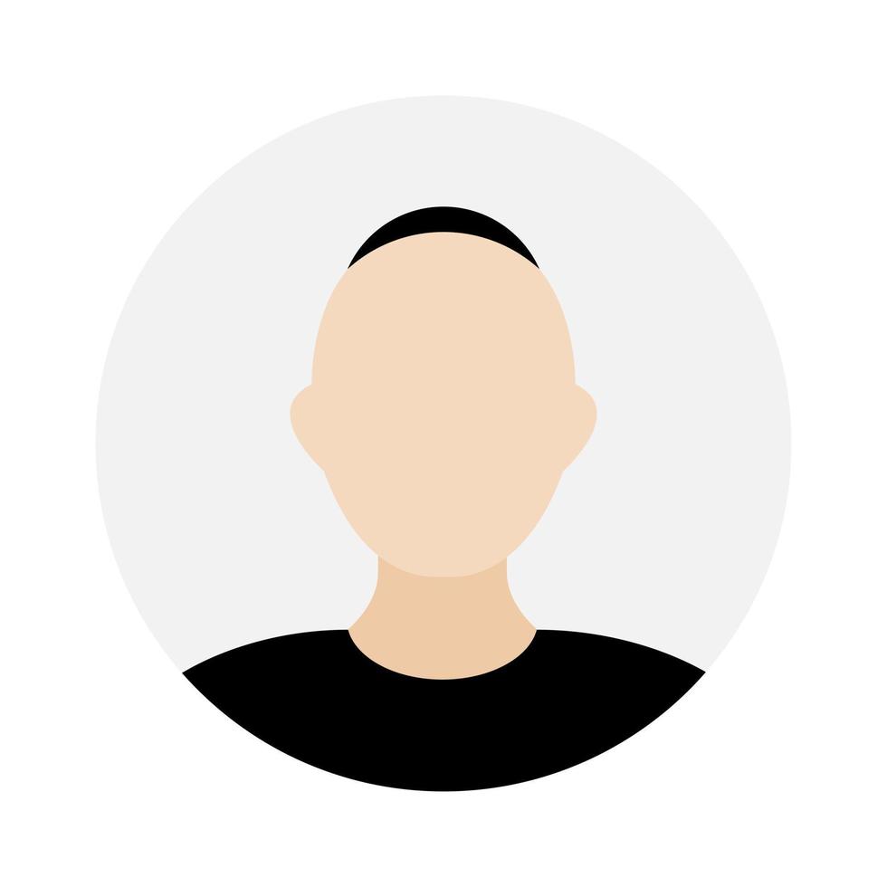 Empty face icon avatar with yarmulke. Vector illustration.