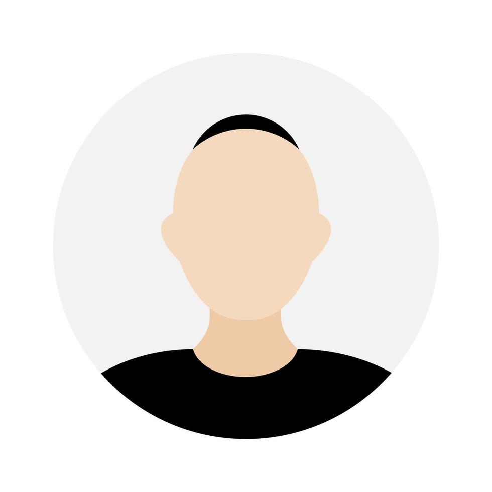 Empty face icon avatar with yarmulke. Vector illustration.