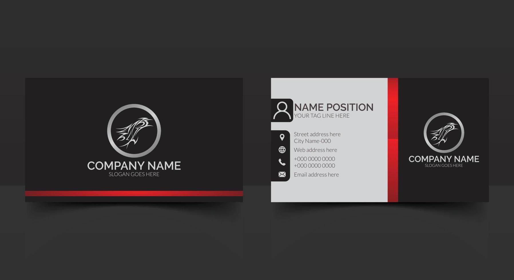 Modern corporate business card template vector