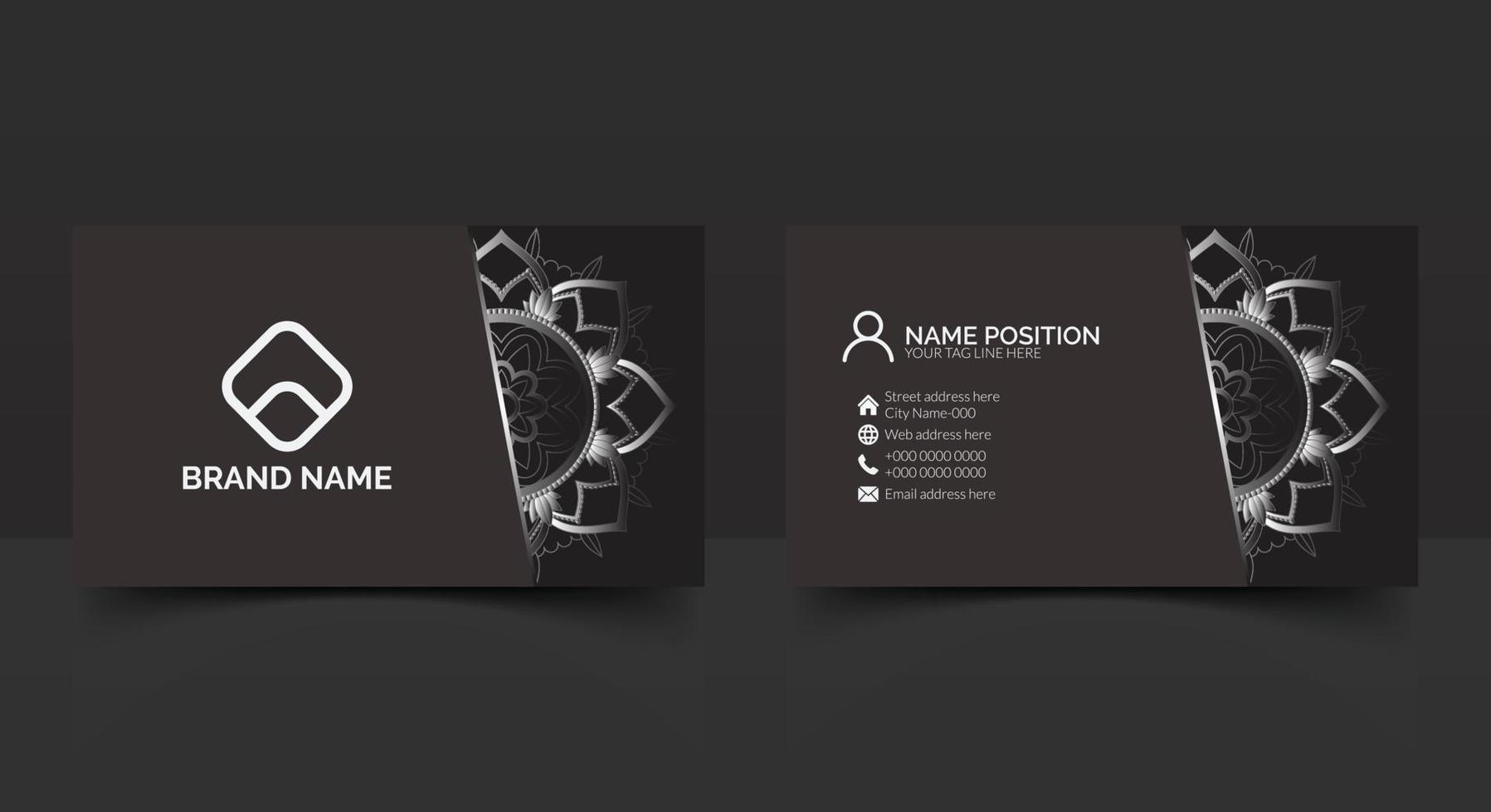 Modern corporate business card template vector