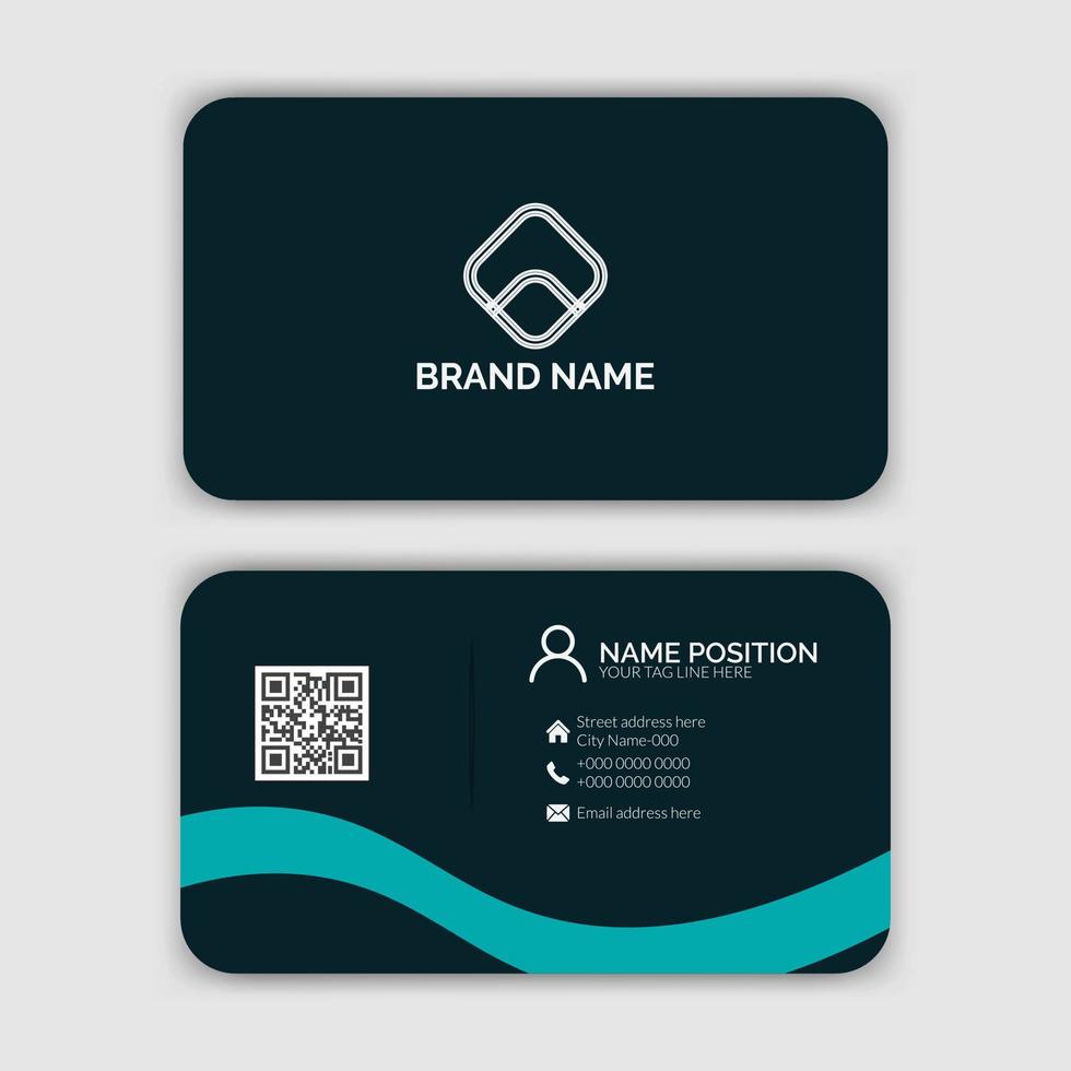 Modern corporate business card template vector