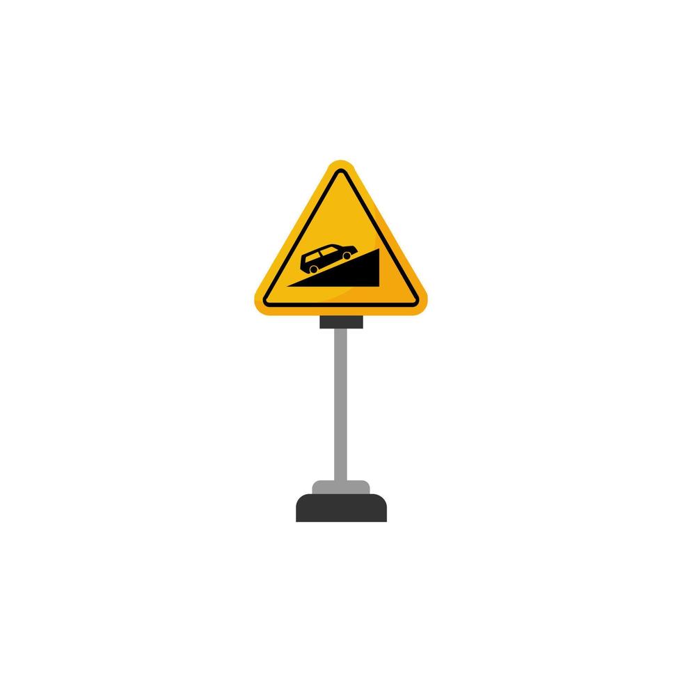 traffic sign triangle logo design vector