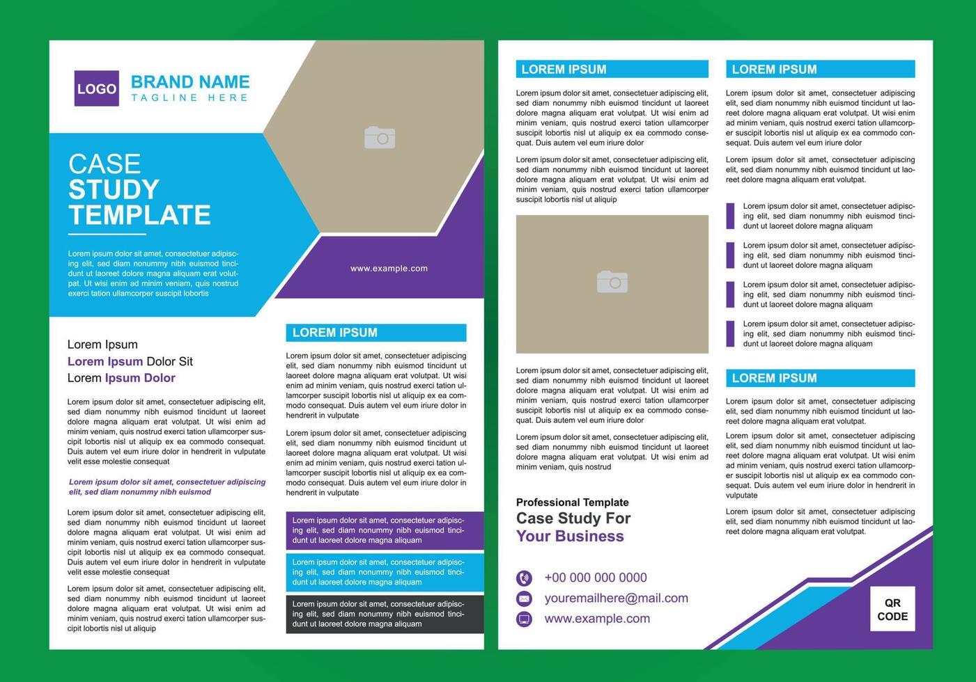 Creative Business Case Study Template vector