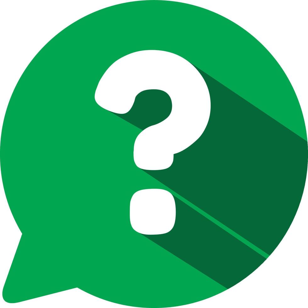 Question mark sign icon, vector illustration. Flat design style with long shadow. FAQ button. Asking questions. Ask for help. Question mark stamp. Need information. Query.