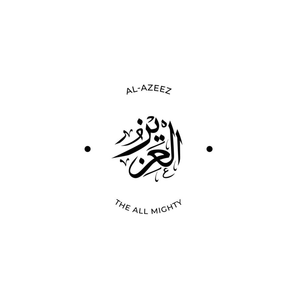 Allah's Name with meaning in Arabic Calligraphy Style 21638141 Vector