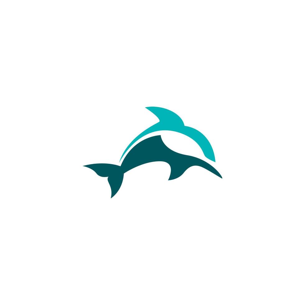 delfín icono logo. delfín pescado logo. vector