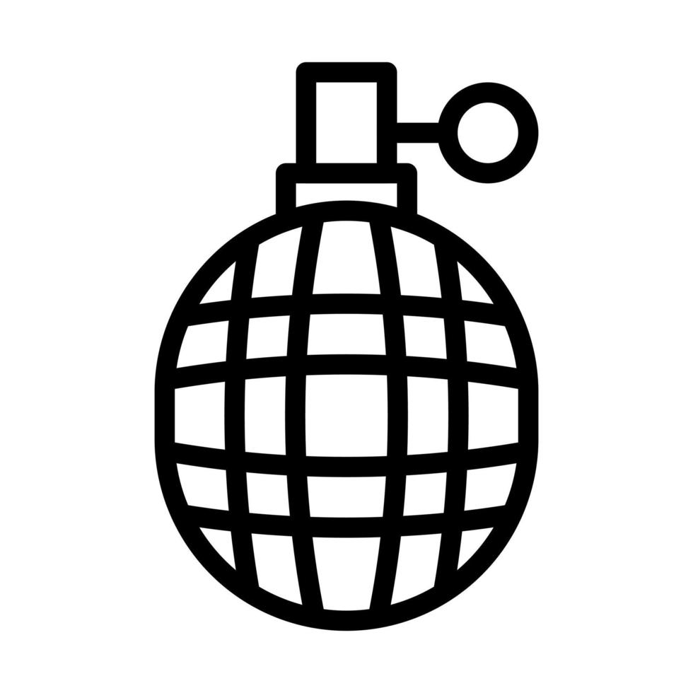 grenade icon outline style military illustration vector army element and symbol perfect.
