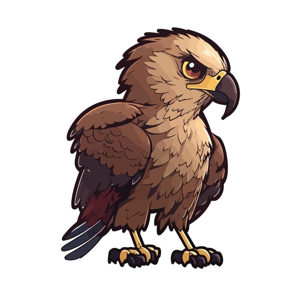 linda águila dibujos animados estilo vector