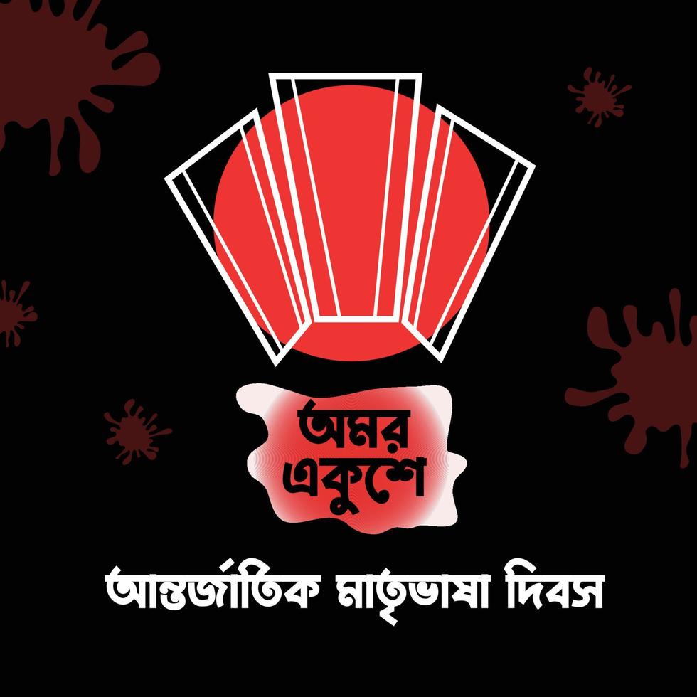 Mother language day banner design vector