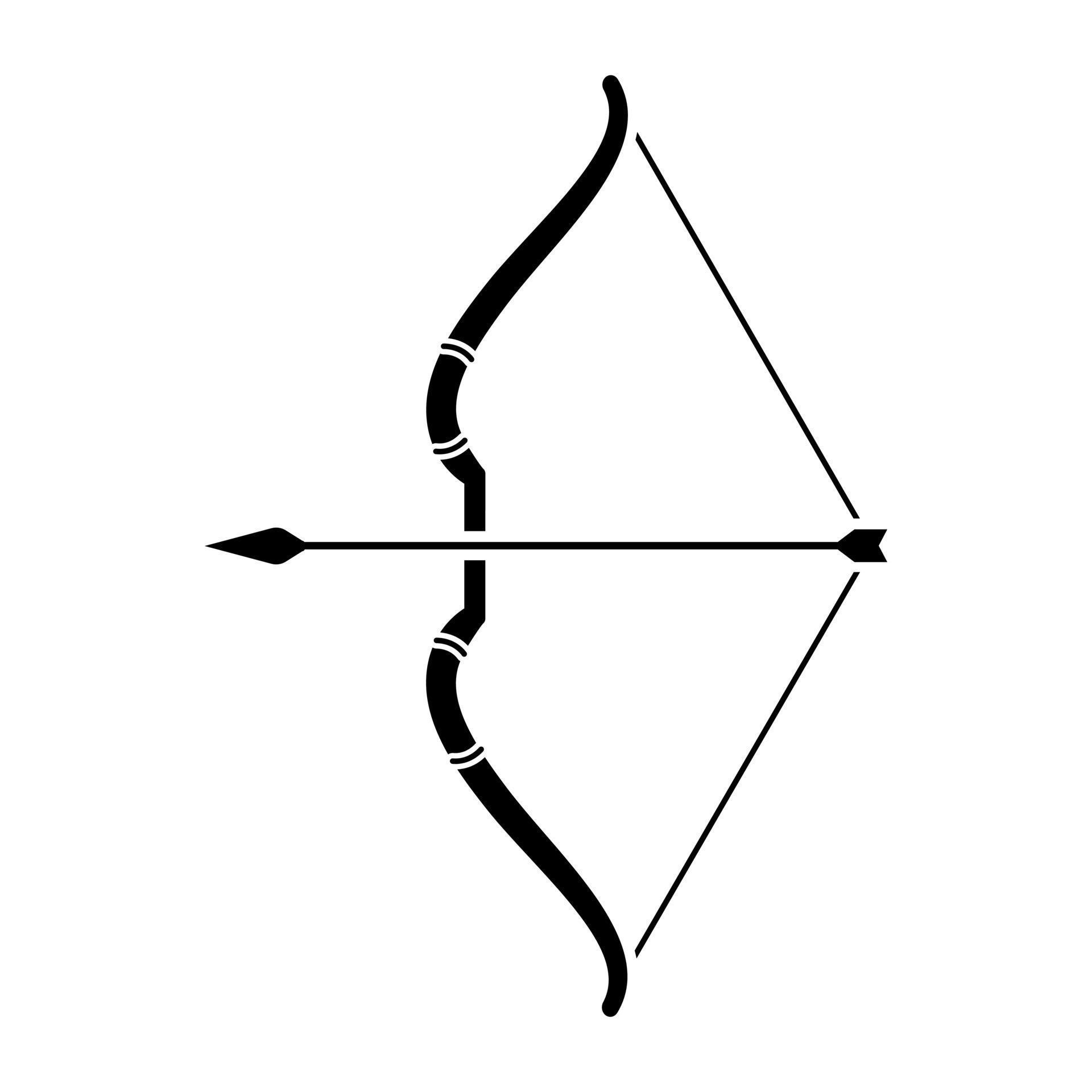 Archer bow vector icon. Simple illustration of archer bow icsymbol for