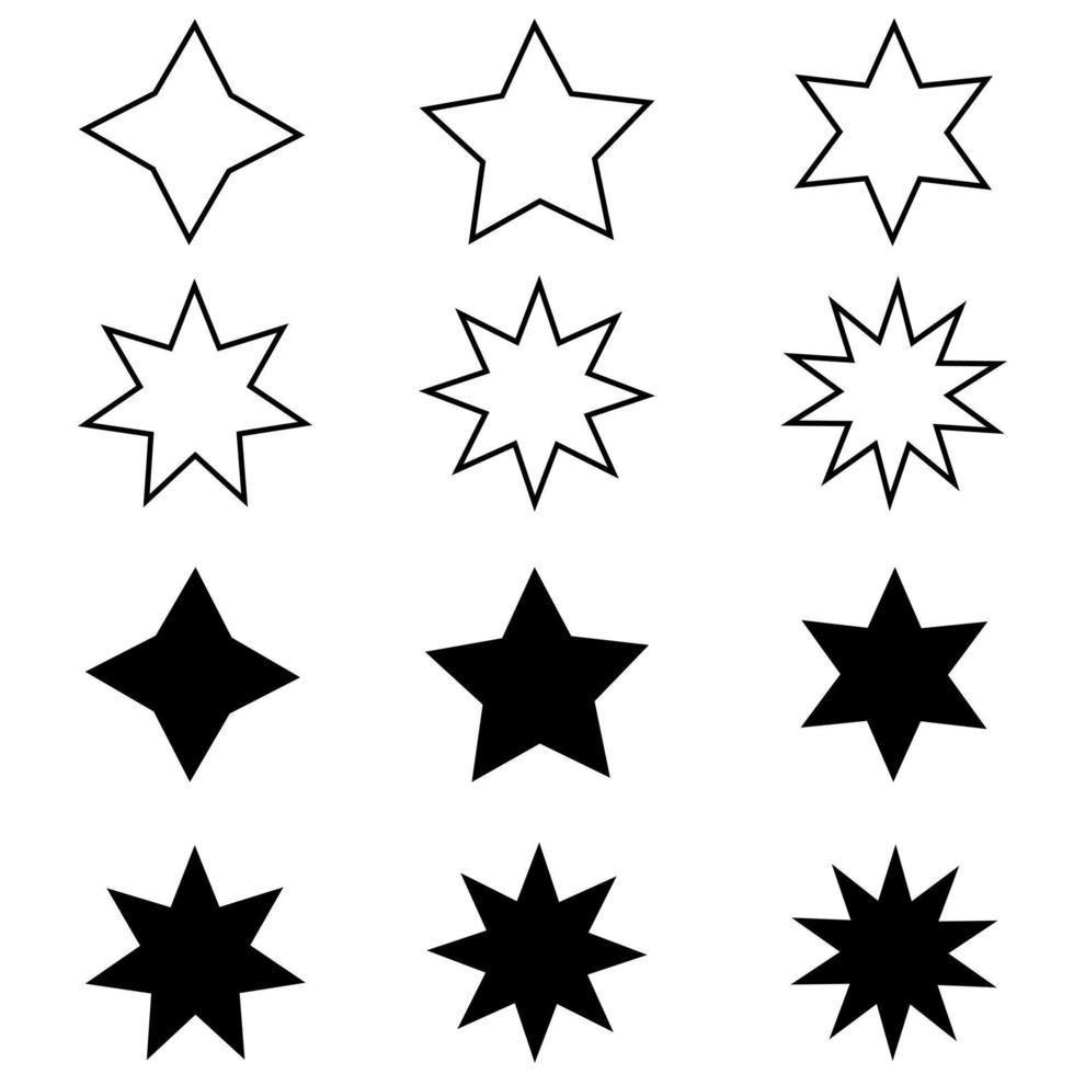 Star minimal vector icon. Rating symbol in trendy flat style for web design, social media, infographic or app.