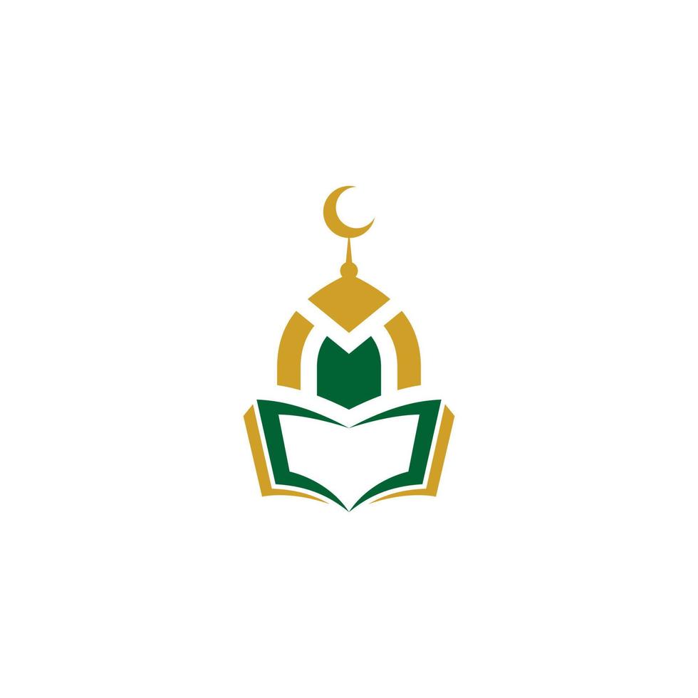 mosque building logo design mosque icon with color motif vector