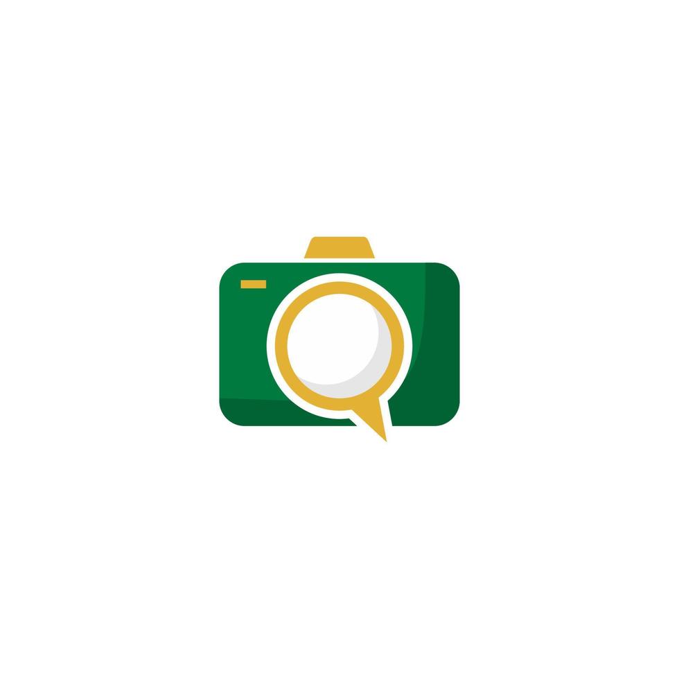 camera logo design with color pattern vector