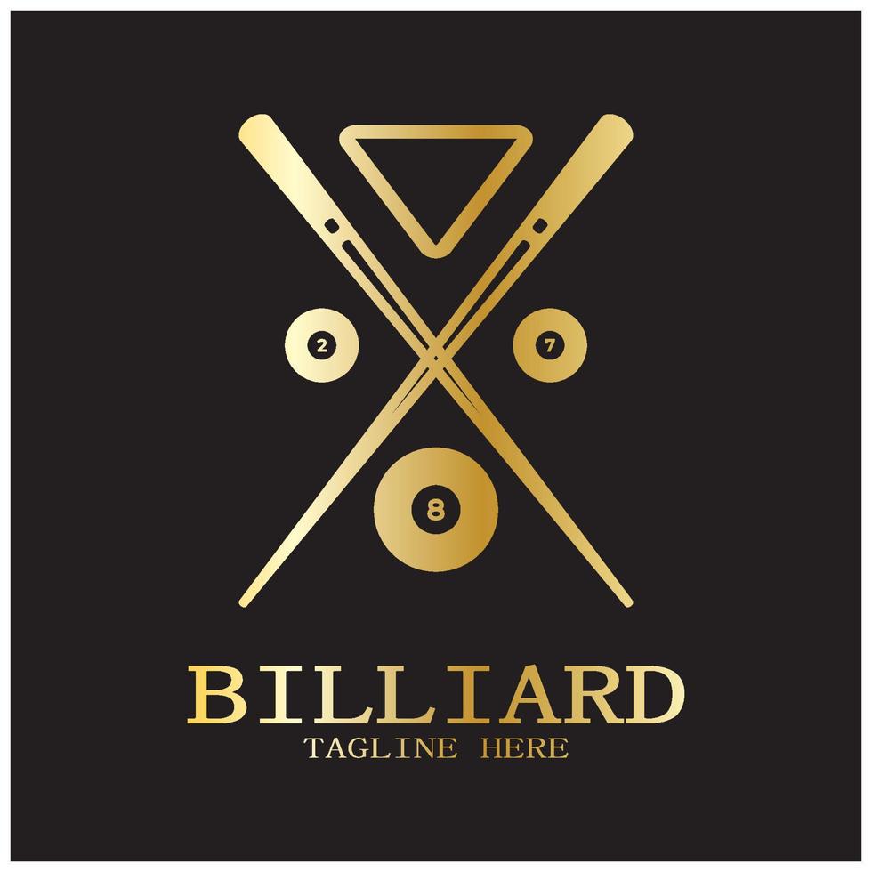 simple billiards logo template illustration with billiard balls and sticks,design for billiards booth,billiards business,bills competition,mobile billiards game,app,badge,billiards sport,vector vector