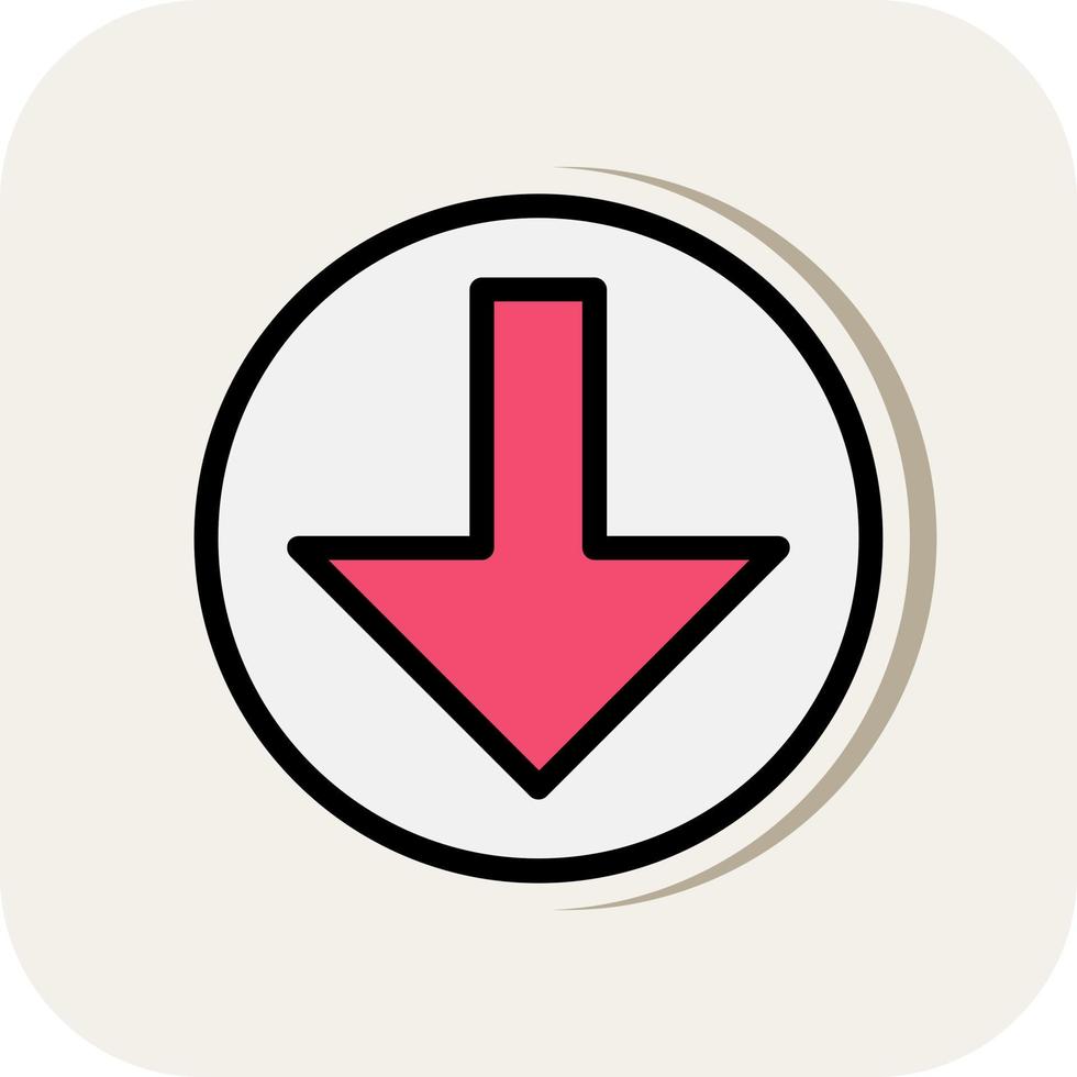 Arrow Alt Circle Down Vector Icon Design