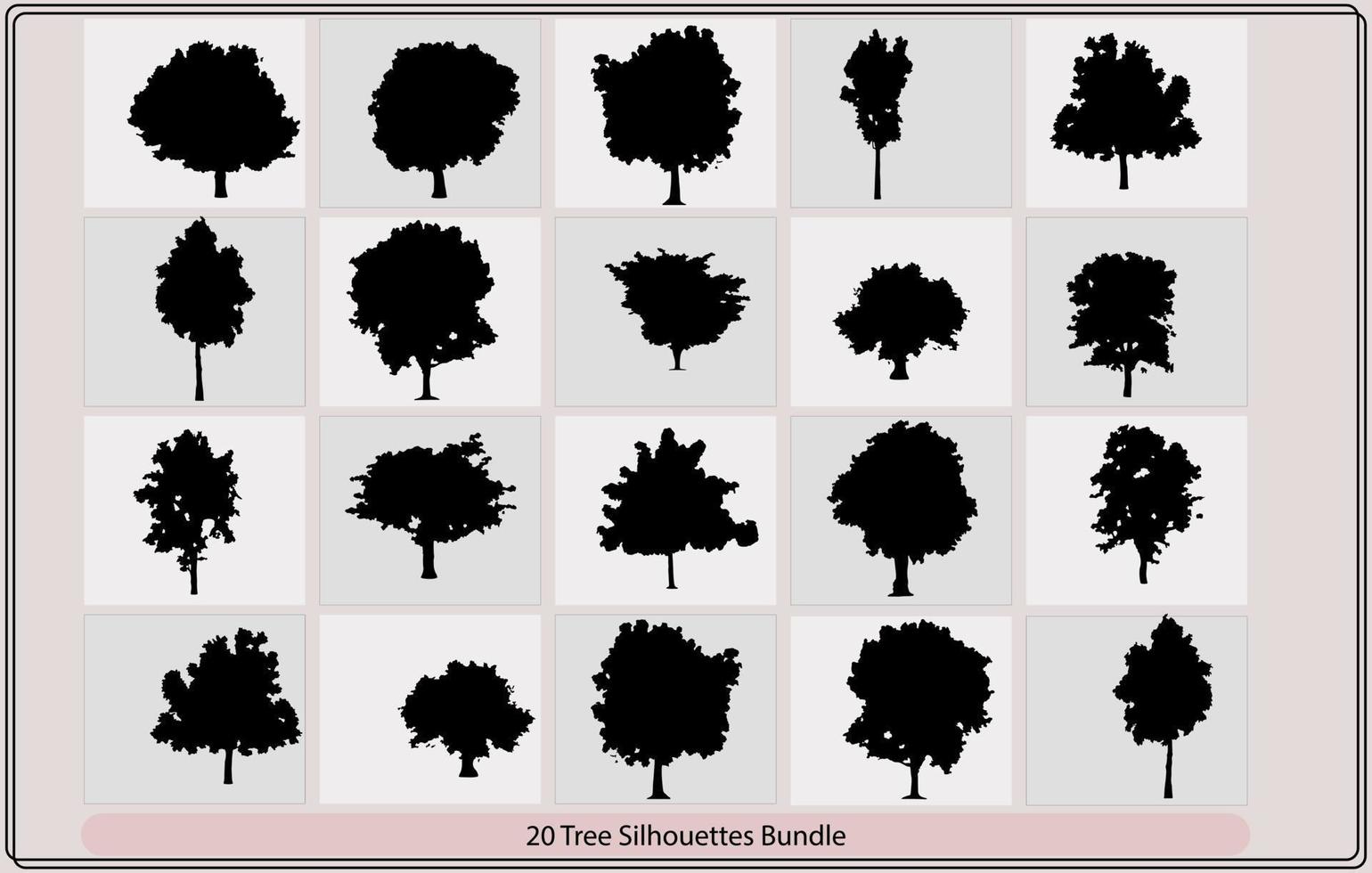 árbol siluetas,silueta de pino arboles,vector árboles, hermosa vector árbol silueta contorno vector icono,