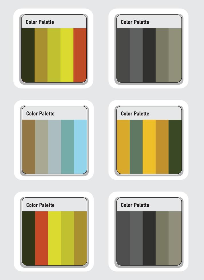 Vector color palette set