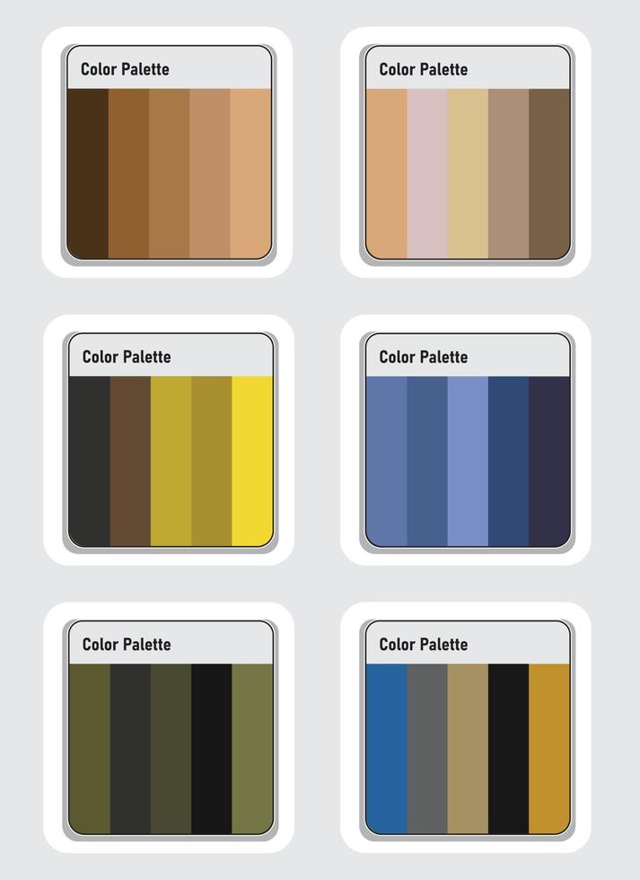 Vector color palette set
