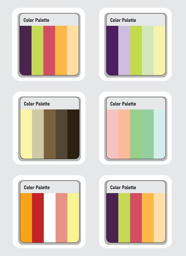 Vector color palette set