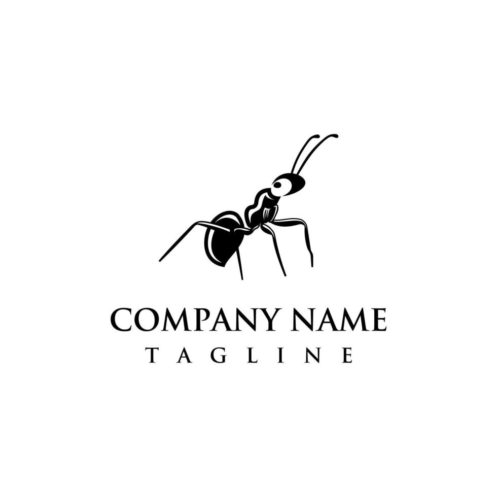 negro jardín hormiga logo diseño modelo. increíble animal logo. un negro jardín hormiga logotipo hormiga logo diseño. vector