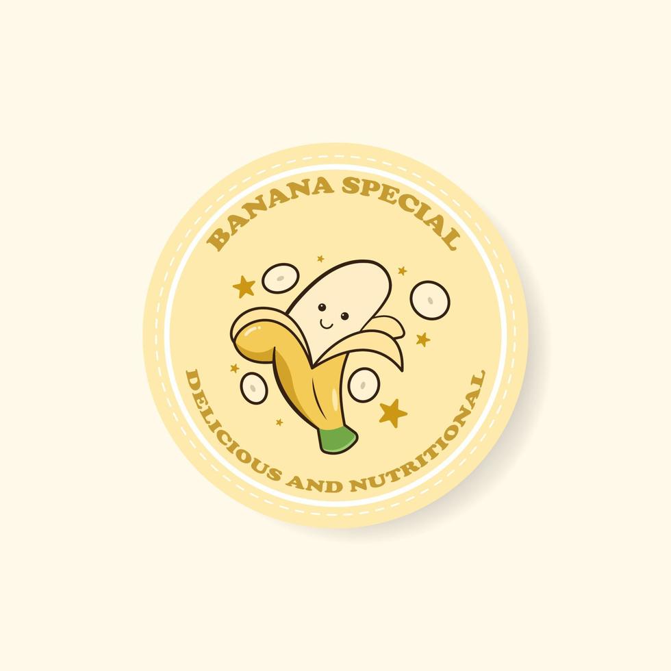Special banana label illustration .re-editable.suitable for your business.vector illustration .eps 10 vector