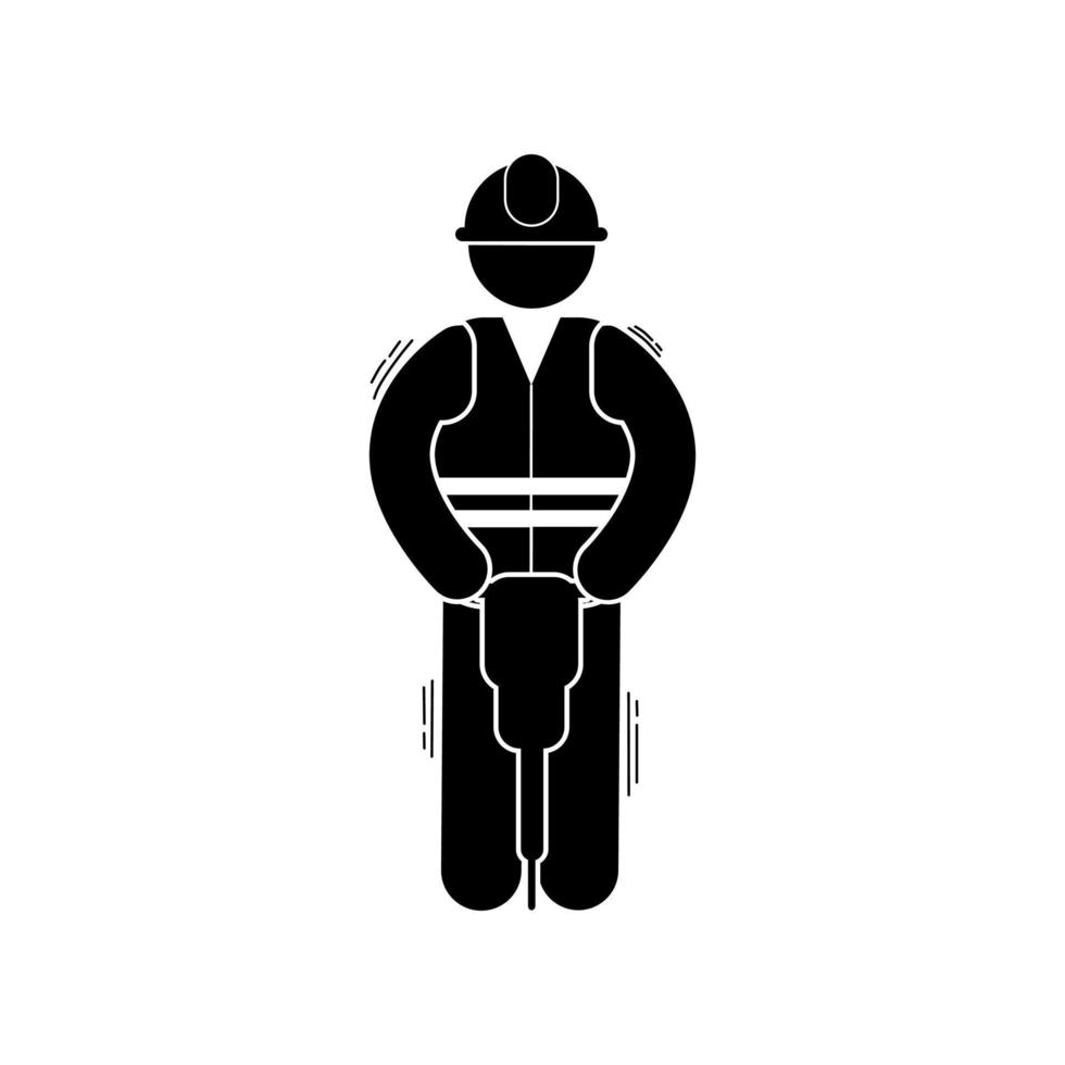 demolition. destruction. demolishing. demolishment.construction worker vector