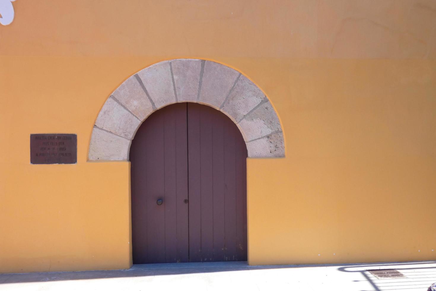 Typical Catalan farmhouse door in this case in the modernist house of Can Negre in Sant Joan Despi in the province of Barcelona. photo