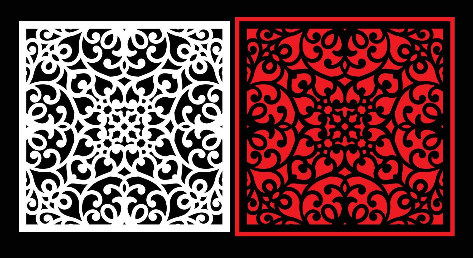 Decorative wall panel set chinese mdf cnc router laser cutting pattern design for mdf wood cutting vector Cnc Router Design Foamsheet, Acrylic and CNC Machine Cutting, EPS File.