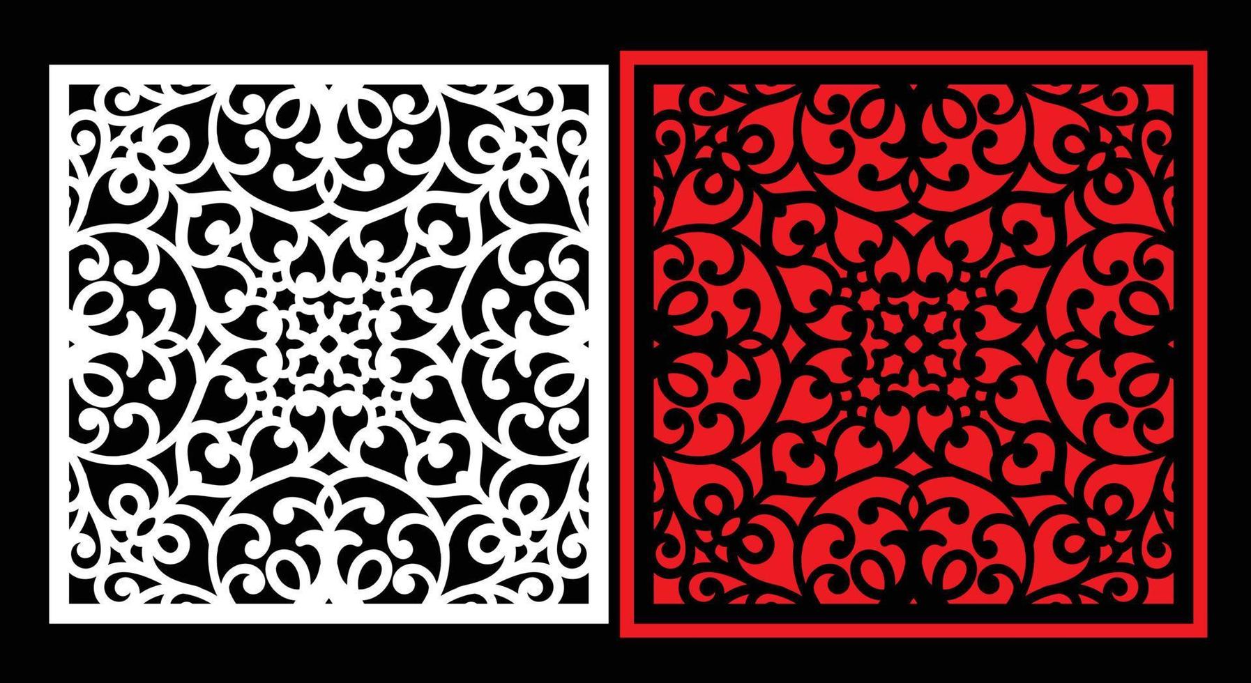 Decorative wall panel set chinese mdf cnc router laser cutting pattern design for mdf wood cutting vector Cnc Router Design Foamsheet, Acrylic and CNC Machine Cutting, EPS File.
