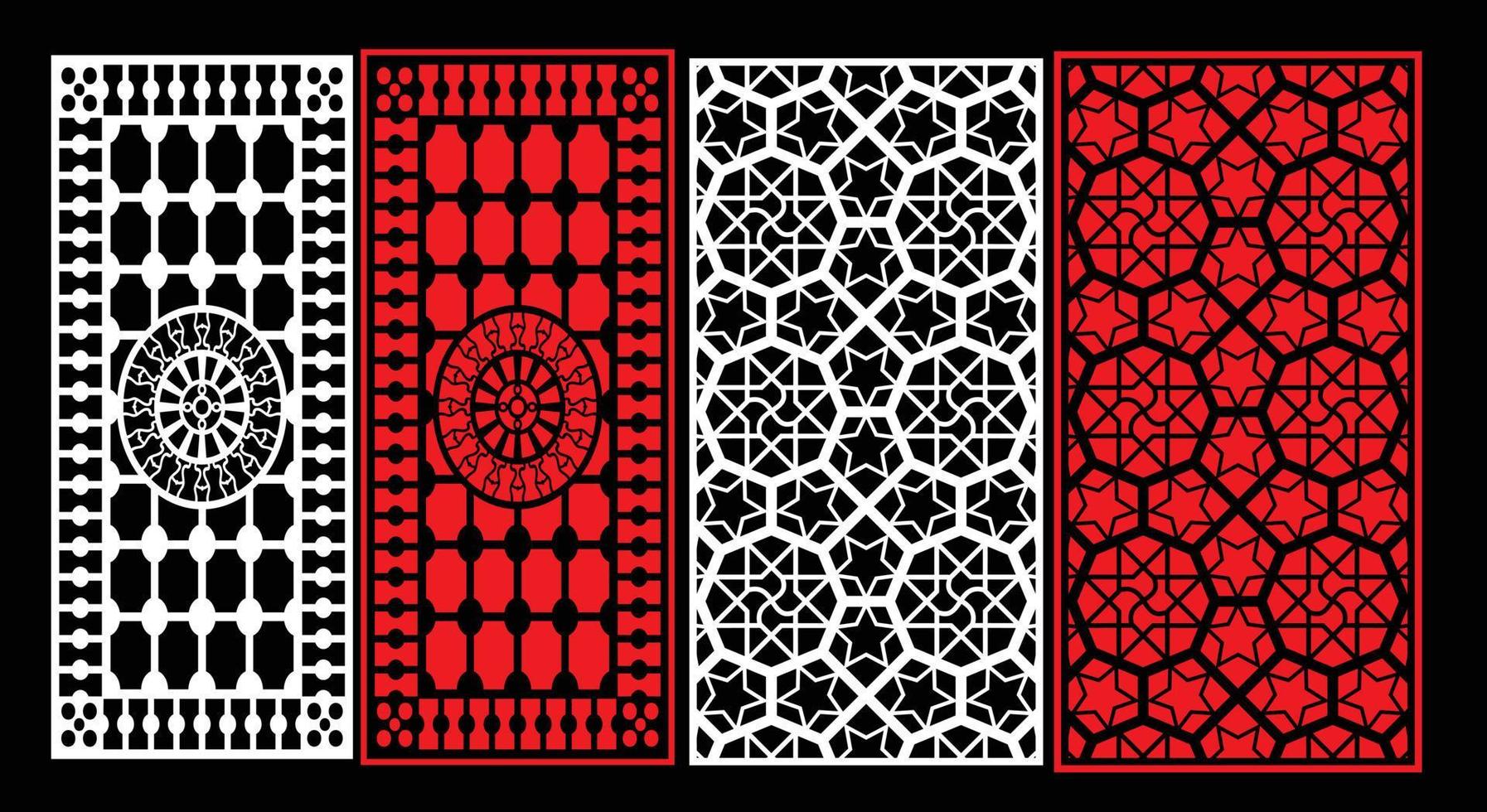 Decorative wall panel set chinese mdf cnc router laser cutting pattern design for mdf wood cutting vector Cnc Router Design Foamsheet, Acrylic and CNC Machine Cutting, EPS File.