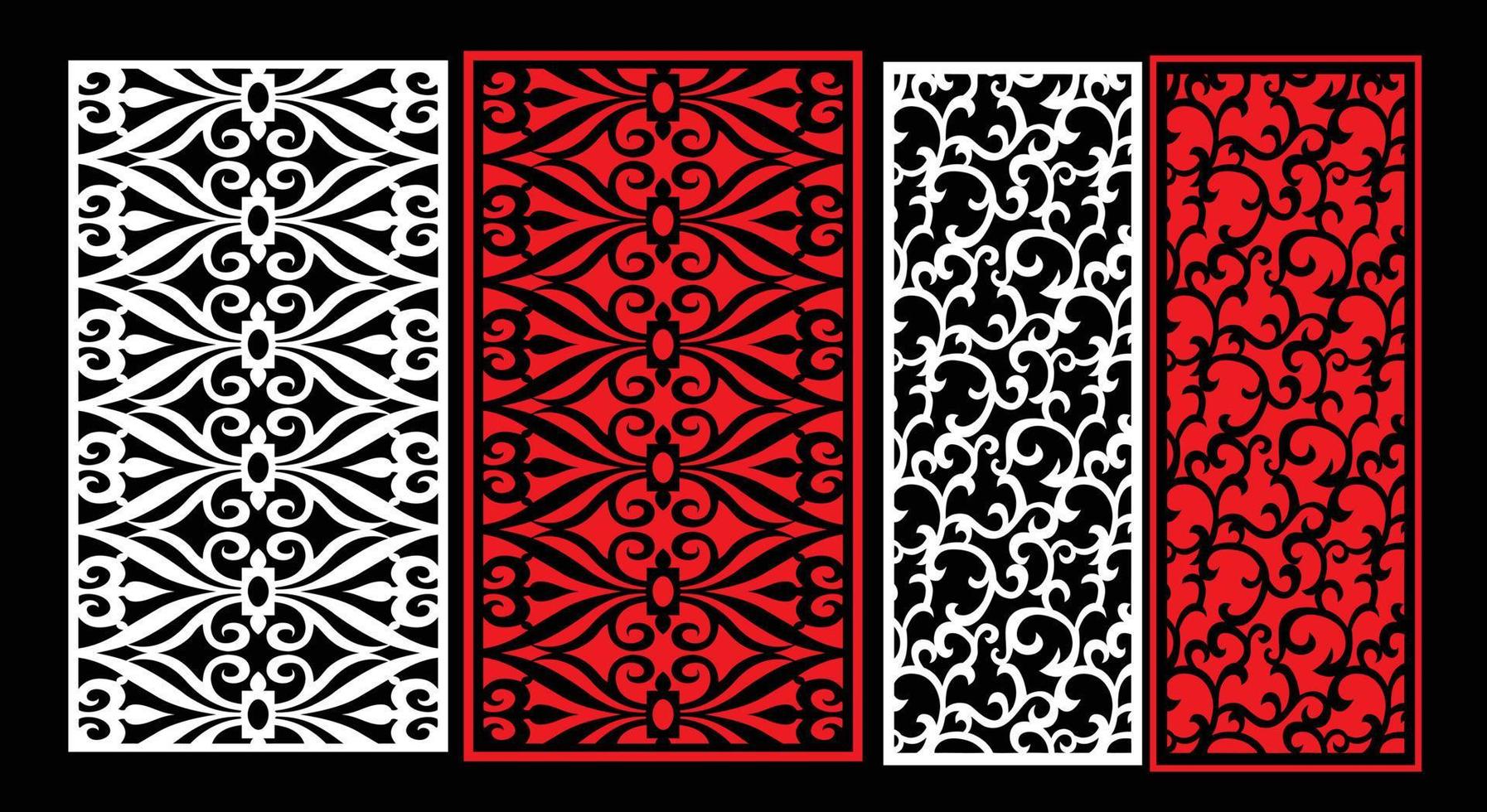 Decorative wall panel set chinese mdf cnc router laser cutting pattern design for mdf wood cutting vector Cnc Router Design Foamsheet, Acrylic and CNC Machine Cutting, EPS File.