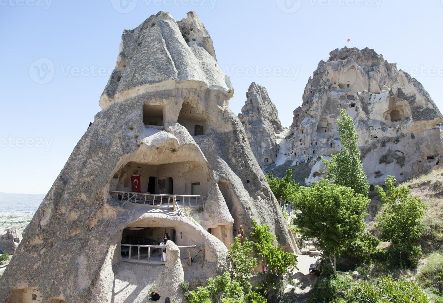 Capadocia erosionado rock uchisar fortaleza foto