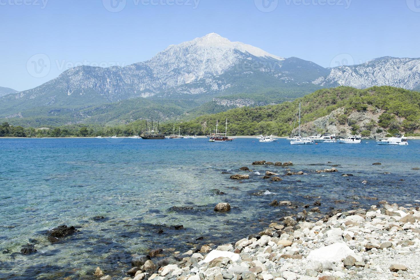 Phaselis Inlet With Tahtali Mountain photo
