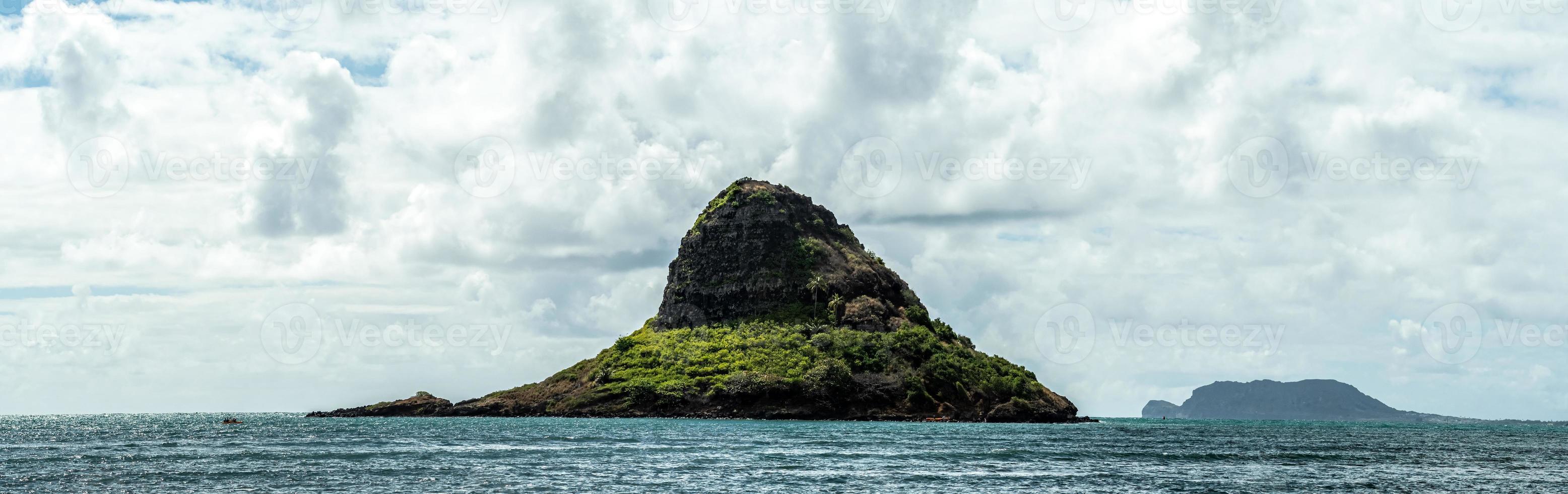The island of Mokolii, also known as Chinaman's Hat, Oahu, Hawaii photo