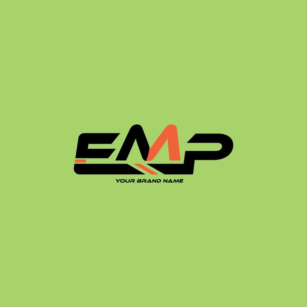 emp texto logo diseño vector
