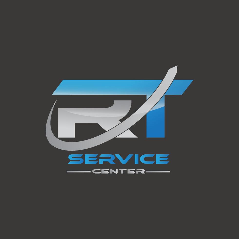 rt Servicio logo diseño vector