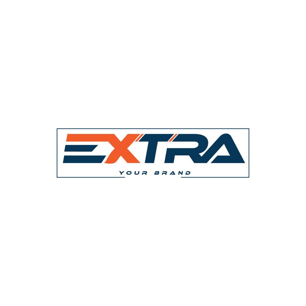 Creative Extra Text Logo Design vector