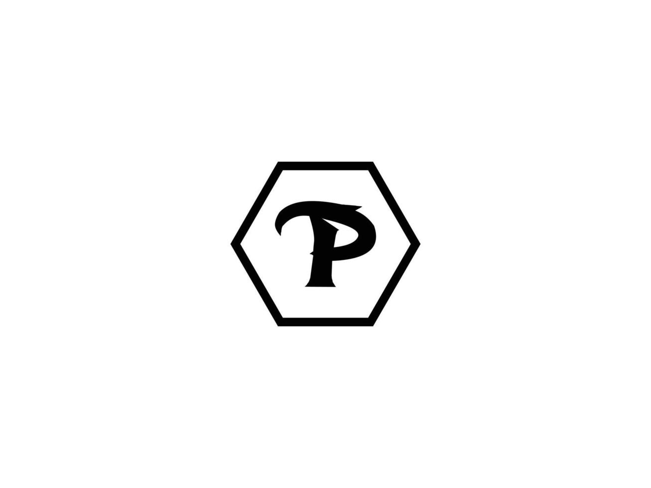 Web p logo design vector