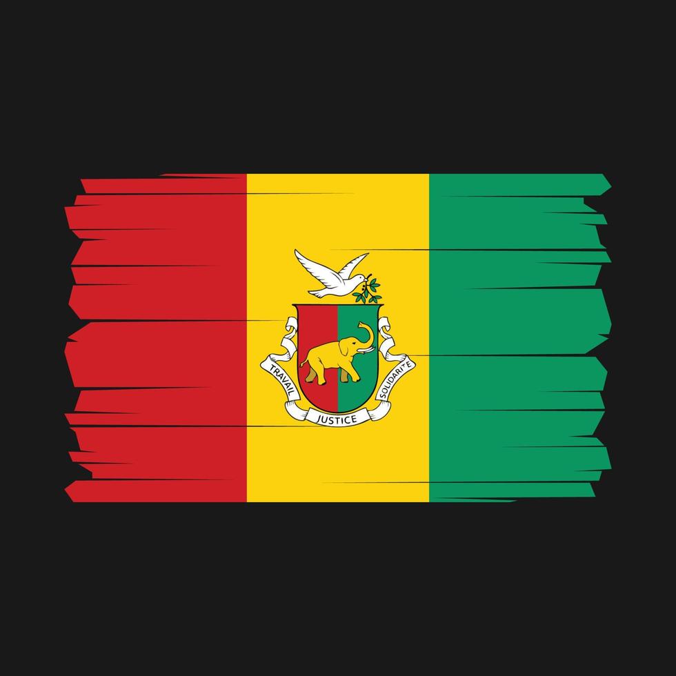 Guinea Flag Vector Illustration